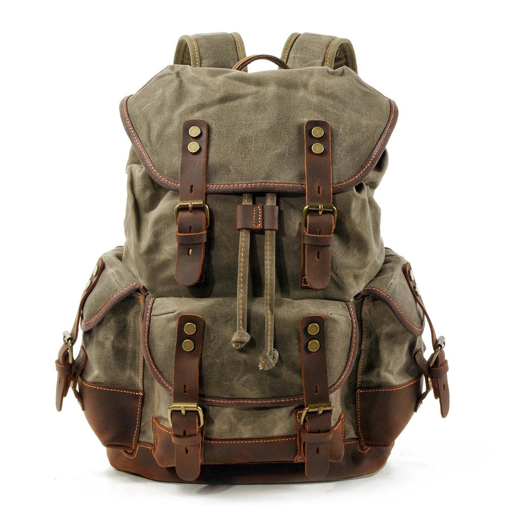 John - Heavy-Duty Canvas Hiking Backpack
