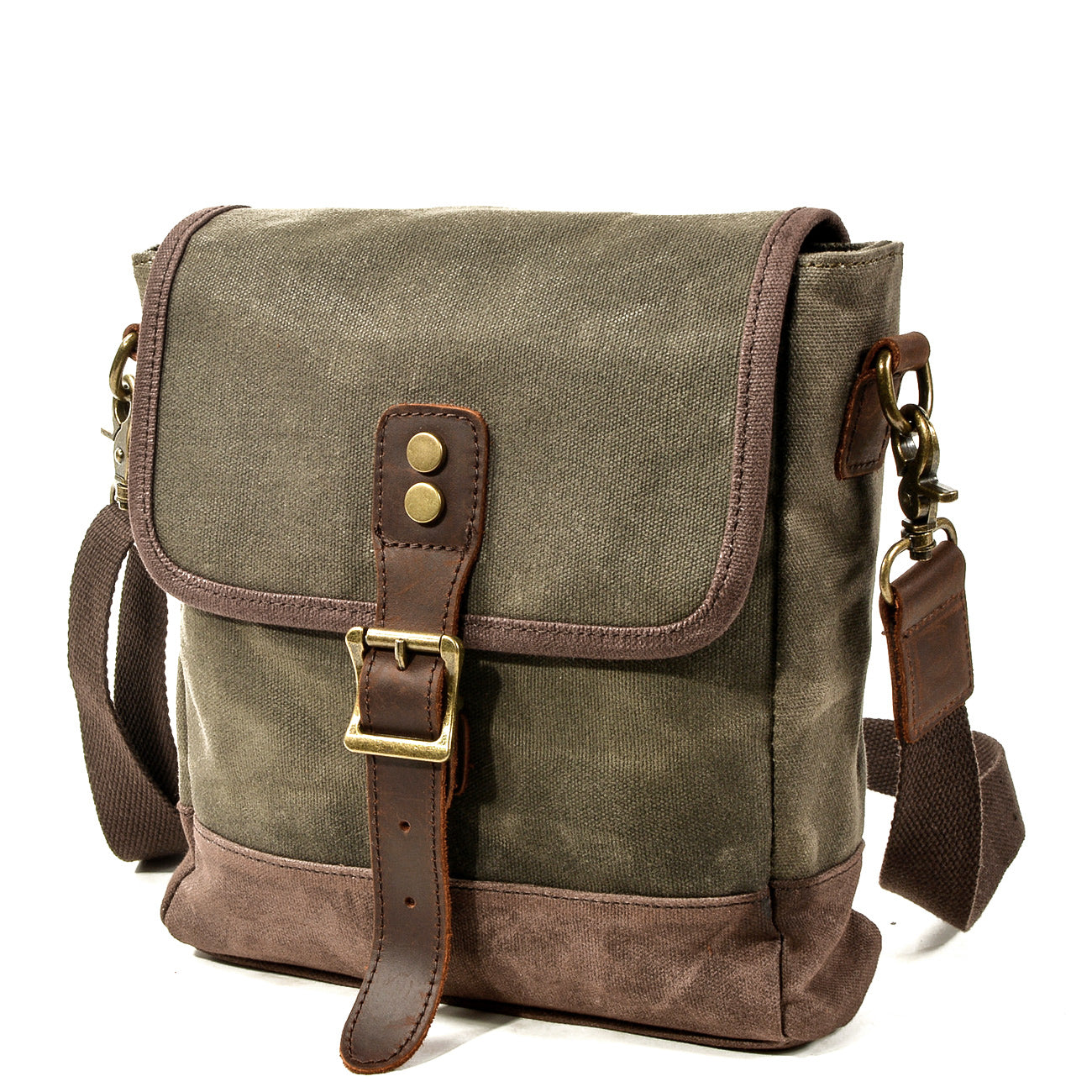 William - Small Canvas Leather Sling Bag