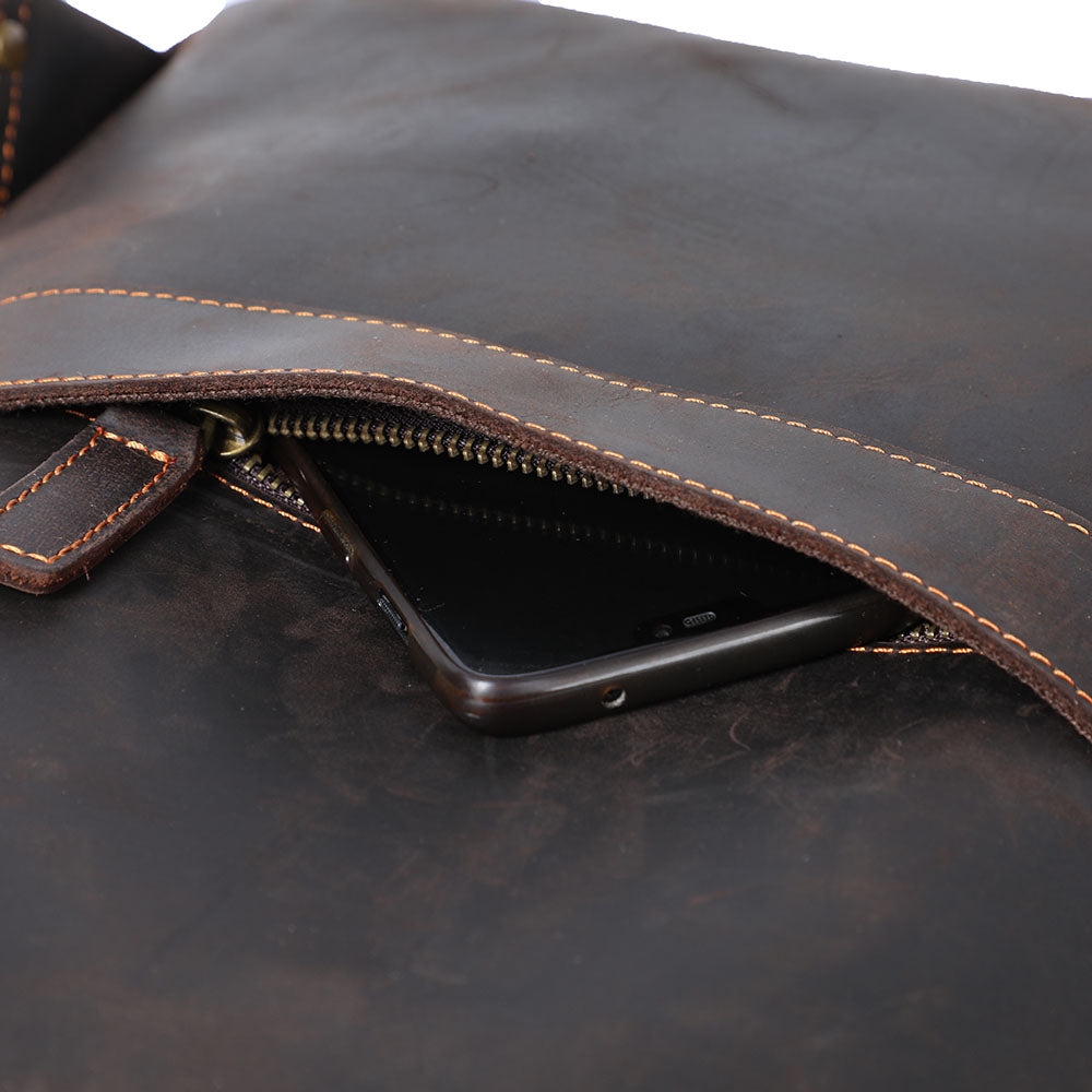 Andrew - Men’s Leather Laptop Rucksack