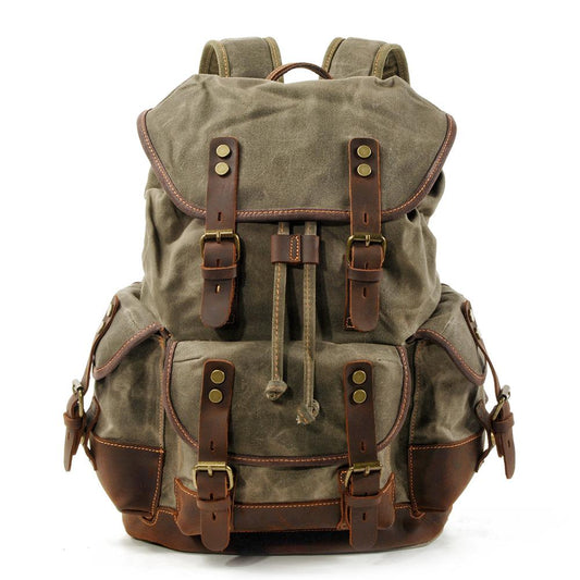John - Heavy-Duty Canvas Hiking Backpack