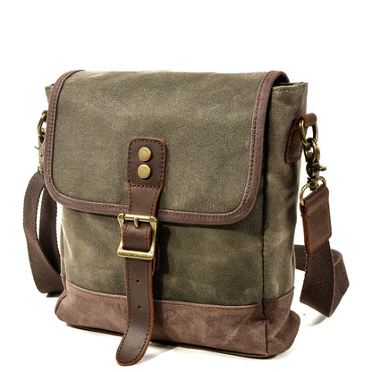 William - Small Canvas Leather Sling Bag