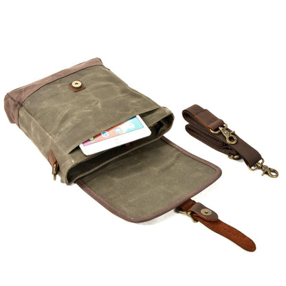 William - Small Canvas Leather Sling Bag