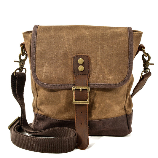 William - Small Canvas Leather Sling Bag